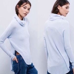 Free People We The Free Drippy Thermal Kristina Top in Sky Blue women’s Medium